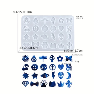 Juego <span class=keywords><strong>de</strong></span> Moldes <span class=keywords><strong>de</strong></span> Silicona para Resina, Diseño Creativo DIY, Variedad <span class=keywords><strong>de</strong></span> Libélulas y Mariquitas, para Joyería, Pendientes y Adornos - Product Image 3