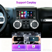 Radio para Auto Android de 7 Pulgadas y 8 Núcleos para Jeep, con Perilla, GPS Integrado, CarPlay, Android Auto, Pantalla Táctil Capacitiva IPS de 1024x600, Montaje en el Tablero