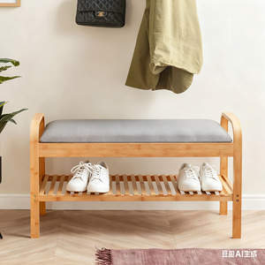 Scarpiera economica in bambù con armadietto antipolvere semplice Design Multi-livello per uso domestico per scarpe da seduta e da cambio - Product Image 1