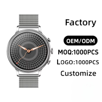 Reloj Inteligente Elegante para Mujer, 2 Correas, Llamadas por Bluetooth, Monitor de Temperatura y Frecuencia Cardíaca, Relojes Inteligentes Personalizados Directamente de Fábrica al por Mayor