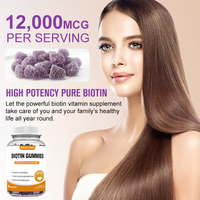 Ausreson Marque privée Biotine Gommeuse Croissance des cheveux Collagène Biotine Shampooing Complément Gommes Biotine