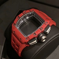 Hochwertige 1103 Automatik-Flyback-Chronograph-Uhr mit Carbonfaser-Gehäuse, Skelett-Zifferblatt und sportlichem Design für Herren-Rennfahrer.