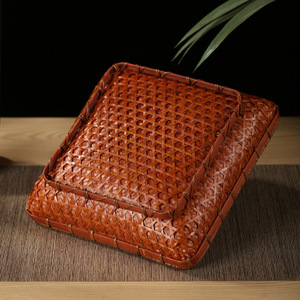 Handmade <b>Bamboo</b> Woven Basket Polygon Shape Storage <b>Container</b> For Living Room Food Serving And Snack Holding - Product Image 2