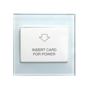 Hôtel intelligent utilisant un interrupteur à clé à carte, contrôleur d'économie d'énergie, panneau de verre de sécurité trempé (incassable)