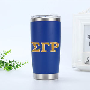 2024 bottiglia Thermos con lettera greca diversa personalizzata 304 bottiglia isolata in acciaio inossidabile Zeta Phi Beta Sorority - Product Image 3
