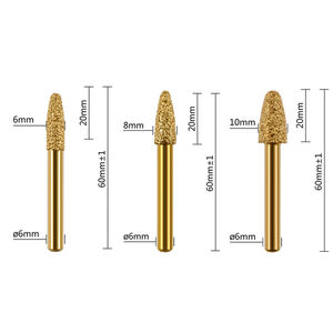 20 pezzi di alta qualità testa di macinazione diamante bava bit di lucidatura intaglio strumenti di macinazione per gioielli e vetro con gambo da 6mm - Product Image 4