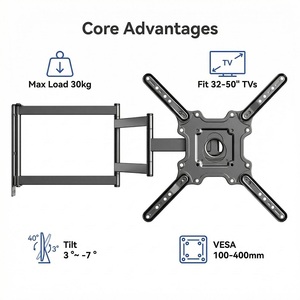 Swivel <strong>Tv</strong> <strong>Wall</strong> <strong>Mount</strong> 50 Inch Factory Direct Sales <strong>Tv</strong> Bracket VESA 400*400 MM - Product Image 1