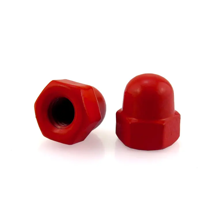 ร้อนขาย Din1587 ถั่ว Acorn/Hex Dome CAP NUTS สีแดงสี Made in China