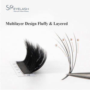 SP <span class=keywords><strong>CILS</strong></span> Nouveau Style Effet Fluffy 3D <span class=keywords><strong>Cils</strong></span> Camélia Désordonnés Solides Extension de <span class=keywords><strong>Cils</strong></span> Individuels 4D Multicouches Ébouriffés - Product Image 3