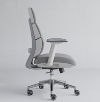 Fauteuil de bureau ergonomique inclinable moderne, pivotant, avec soutien lombaire réglable, accoudoirs réglables, garantie 5 ans, chaise en maille grise