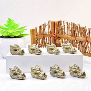 Crânes de dragon en pyrite polie de haute qualité CrystalHola, 3,5 cm, sculptés pour la mode et la décoration intérieure unique – Vente en gros - Product Image 4