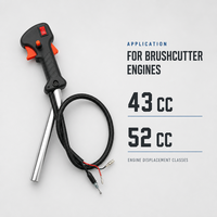Poignée d'accélérateur latérale pour débroussailleuse 43CC 52CC avec câble – Pièce de rechange pour coupe-herbe