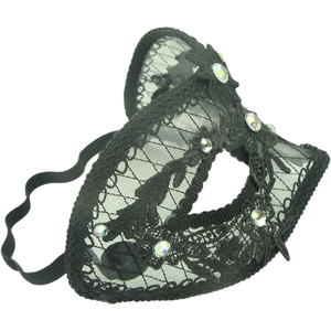 Máscara de Fantasia Veneziana para Mulheres e Meninas, Sexy, de Renda, Olho de Gato Preto, Máscara de Rosto Inteiro em Poliéster para Festas de Natal e Halloween - Product Image 6