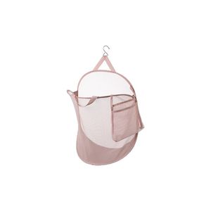 FaSoLa Foldable Mesh Laundry Basket Pink Wall Mounted Clothing Organizer Breathable Storage Rectangle Polyester Eco Friendly - Product Image 2