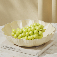 Eenvoudige Moderne Ruche Goudkleurige Fruitbak Home Office Snack Tray Onregelmatig Rand Plastic Dienblad