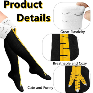 Novedad, novedad, diseño personalizado, <span class=keywords><strong>calcetines</strong></span> <span class=keywords><strong>de</strong></span> pierna <span class=keywords><strong>de</strong></span> <span class=keywords><strong>pollo</strong></span>, <span class=keywords><strong>calcetines</strong></span> divertidos locos hasta la rodilla, <span class=keywords><strong>calcetines</strong></span> <span class=keywords><strong>de</strong></span> pierna <span class=keywords><strong>de</strong></span> <span class=keywords><strong>pollo</strong></span> <span class=keywords><strong>de</strong></span> algodón para fiesta Unisex - Product Image 2