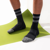 DESIGN GRATUIT & MOCK-UP Chaussettes de sport en coton de haute qualité personnalisées Chaussettes de sport à rayures pour hommes