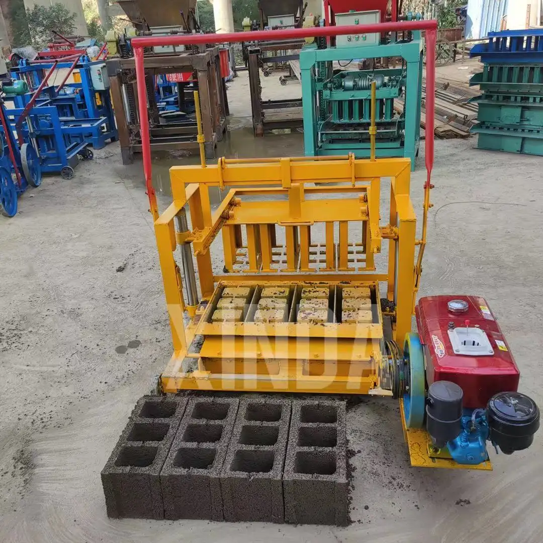 QMR4-45 Diesel egg laying concrete block machine price interlocking Manual Brick Making Machinery