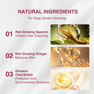 Nettoyant visage au ginseng rouge naturel en marque propre, nettoyant visage hydratant, <span class=keywords><strong>mousse</strong></span> <span class=keywords><strong>nettoyante</strong></span> quotidienne - Product Image 4