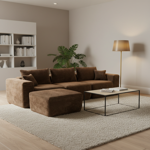 Ensemble modulaire de luxe le plus populaire avec section extensible en mousse compressée sous vide pour mobilier de salon - Product Image 1