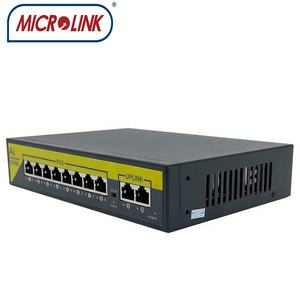 CCTV 48V PoE Ai commutateur de réseau intelligent 8 ports 10/100Mbps IEEE 802.3 af/at commutateur PoE avec 2 * RJ45 10/100/1000Mbps uplink - Product Image 4