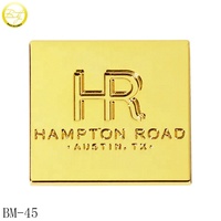 Plaque de lettres de meubles en cuivre antique, logo rectangulaire personnalisé, étiquette métallique avec vis