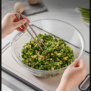 Bol à <span class=keywords><strong>salade</strong></span> de mélange d'oeufs en plastique Transparent de haute qualité outils de bassin de pétrissage personnalisés couverture de cuisine écologique pour gâteau - Product Image 6
