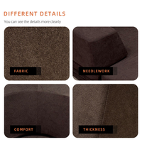 Ensemble de canapés modulaires de luxe modernes en tissu durable avec éponge compressée pour salon, appartement, hôtel, villa