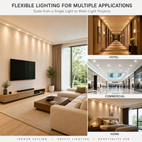 Lampu Panel LED Gouly Factory AC110V-240V 10W Lampu Plafon IP44 Downlight Villa dengan Kontrol Cloud Wi-Fi