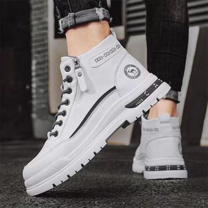 2026 Men's Summer Trendy Casual Work Boots Men's Fitness High-<b>Top</b> Side Zipper Wear-resistant Men's Walking style shoes - Product Image 5