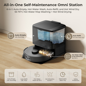 ผู้ผลิตหุ่นยนต์ดูดฝุ่นแบบ OEM ODM รับทำโลโก้ตามสั่ง พร้อมสถานีทำความสะอาดตัวเอง ระบบนำทาง LDS แรงดูด 35000Pa ราคาโรงงาน MOQ ต่ำ พร้อมจัดส่ง - Product Image 4