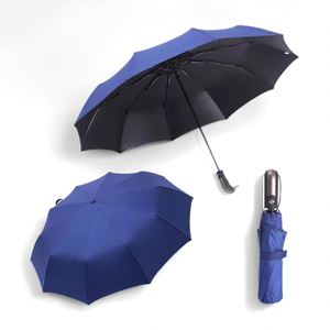 ร่มพับ 3 ตอน พิมพ์โลโก้ได้ ร่มกันแดดอัตโนมัติ และร่มกันฝนอัตโนมัติ 3 ตอน สำหรับกิจกรรมกลางแจ้ง - Product Image 4