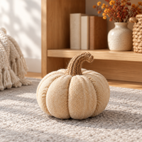 Lot d'ornements tricotés en forme de citrouille pour la fête de la récolte, Thanksgiving, décoration d'automne, 6x9cm, 5cm, 10cm, en polyester, 3 styles, en gros pour la maison, la table, ou comme cadeau