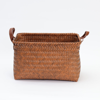 Royaumann personnalisé premium PP tissé grand panier à linge ensemble portable en plastique organisateur de stockage bacs avec poignées pour jouets vêtements