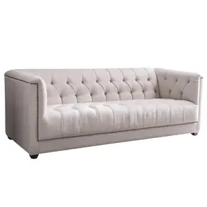 Mỹ vườn vải sofa phòng khách nhà hàng Ba sofa thiết kế hiện đại kéo nút túi mềm Giải trí sofa tùy chỉnh