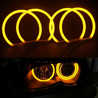 4X131MM Jaune. Ambre. Rouge. Bleu. Vert. Anneaux halo en coton avec LED SMD Angel Eyes pour BMW E36 E38 E39 E46