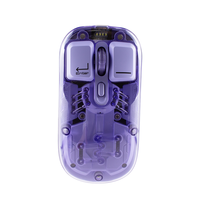 Souris sans fil rechargeable double mode 2026 avec éclairage RGB, boîtier magnétique transparent et design rétroéclairé 3D pour le bureau, la maison et le gaming
