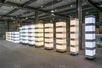 Meubles de magasin de beauté sur mesure, présentoir de pharmacie sur mesure, éclairage LED de luxe, table de présentation de cosmétiques pour les soins de la peau