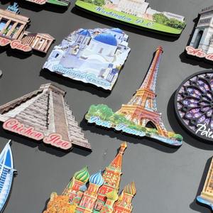 Ensemble d'aimants de réfrigérateur représentant <span class=keywords><strong>des</strong></span> monuments célèbres du monde entier, souvenir de voyage 3D, décoration de réfrigérateur pour cadeaux de voyage mondial - Product Image 2