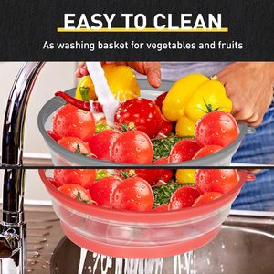 2 pak penutup percikan Microwave lipat, tutup Microwave dengan lubang kait, pelindung percikan untuk mangkuk piring - Product Image 2