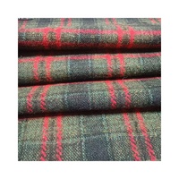 Tissu à carreaux mélangé 20% laine - Matière de revêtement en laine/polyester à carreaux tricolores pour vestes et manteaux d'hiver