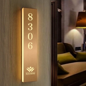 2024 nuovo Dsymbol personalizzato in acciaio inox camera <span class=keywords><strong>numero</strong></span> porta targa segnaletica direzionale segnaletica porta Hotel - Product Image 1