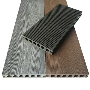Tablero de cubierta compuesto Wpc, textura de grano de madera 3d