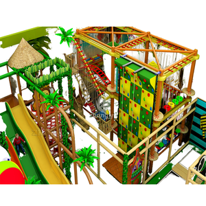 ABAM alta qualidade Jungle-Theme Indoor Playground Equipment apresentando grandes <span class=keywords><strong>slides</strong></span> plásticos para escolas e shopping centers - Product Image 2