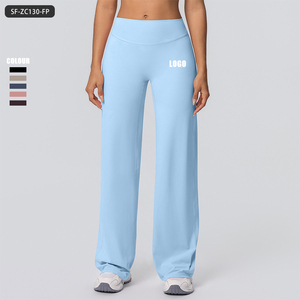 Pantaloni Yoga a Vita Alta e Gamba Dritta per Donne, Leggings Morbidi e Leggeri per <span class=keywords><strong>Palestra</strong></span>, Attività all'Aperto e Uso Casual - Product Image 1