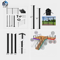 Système de balustrade à câbles en acier inoxydable 304 pour balcon et escalier, montage au sol, clôture de sécurité DIY légère