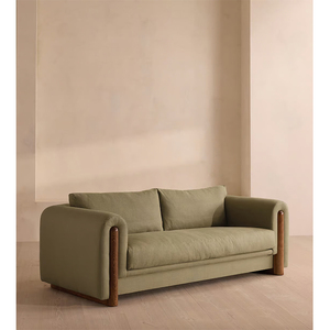 <span class=keywords><strong>Sofa</strong></span> Ruang Tamu Mewah Desain Modern Bingkai Kayu Bantal Beludru - Product Image 1
