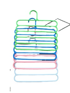 Cintres en plastique à multi-rangs, 5 cases, organisateur pour vêtements et vêtements, armoire, placard - Product Image 4