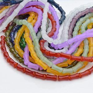 Glass Bamboo Shaped Loose Beads 6x12mm For Bracelet Making DIY Jewelry Crafting <b>Accessories</b> Scattered Beads - Product Image 2