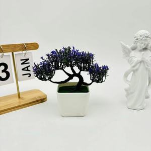 <span class=keywords><strong>Bonsái</strong></span> Artificial de <span class=keywords><strong>Pino</strong></span> Colorido, Plantas Verdes Decorativas para Hogar, Escritorio, Exteriores, Flores Artificiales, Paisaje Artificial - Product Image 6
